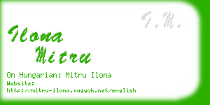 ilona mitru business card